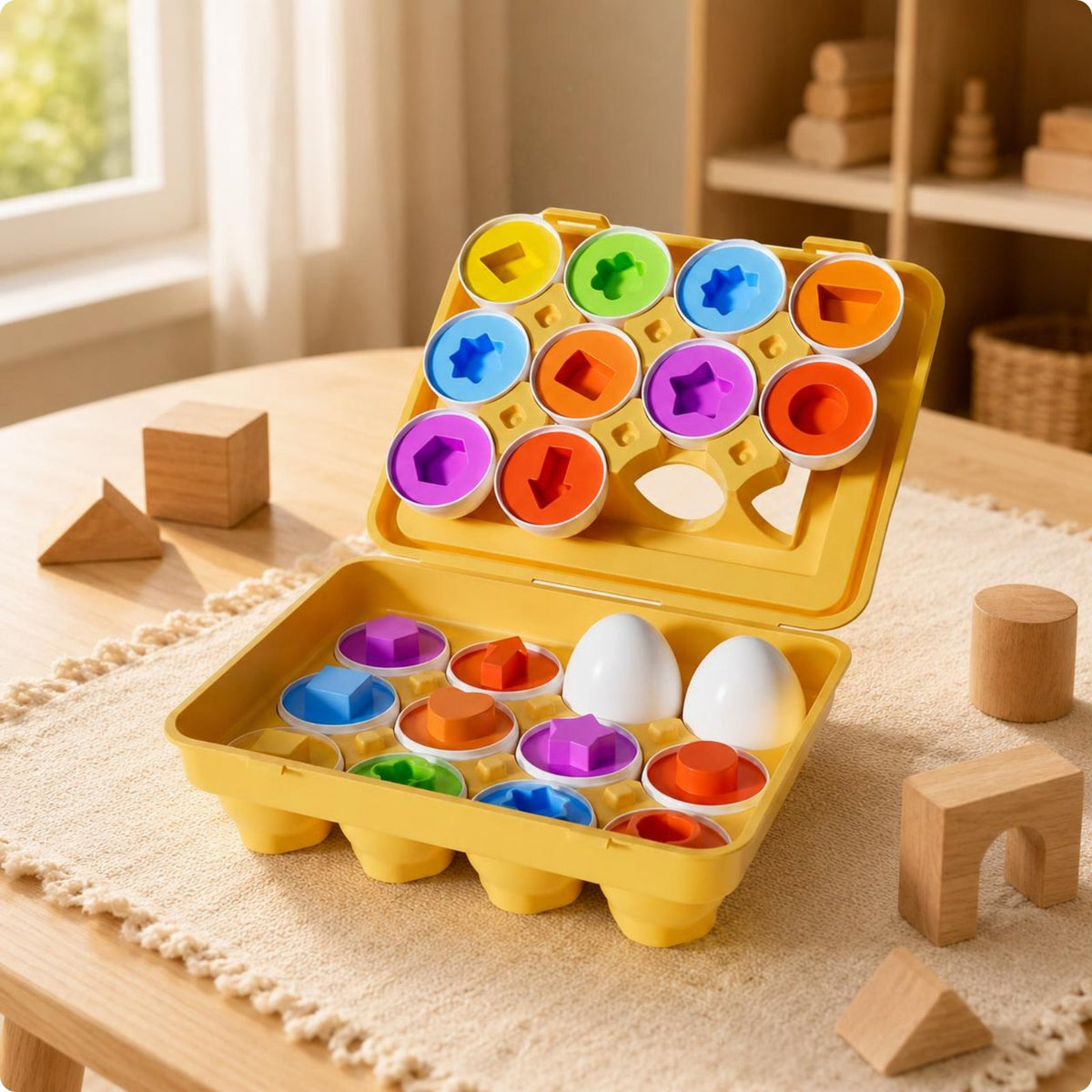 12 Pieces Matching Eggs Fine Movement Skills Color Matching Eggs for Home