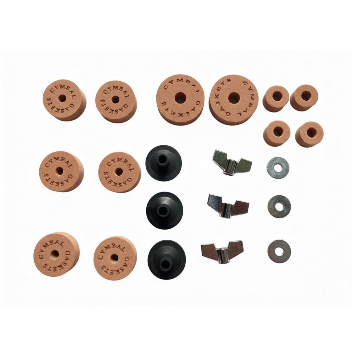 21 Pieces Cymbal Stand Felts and Sleeves Non-Slip Cymbal Pad Set Drum Maintenance Kit Easy Installation for Drummers
