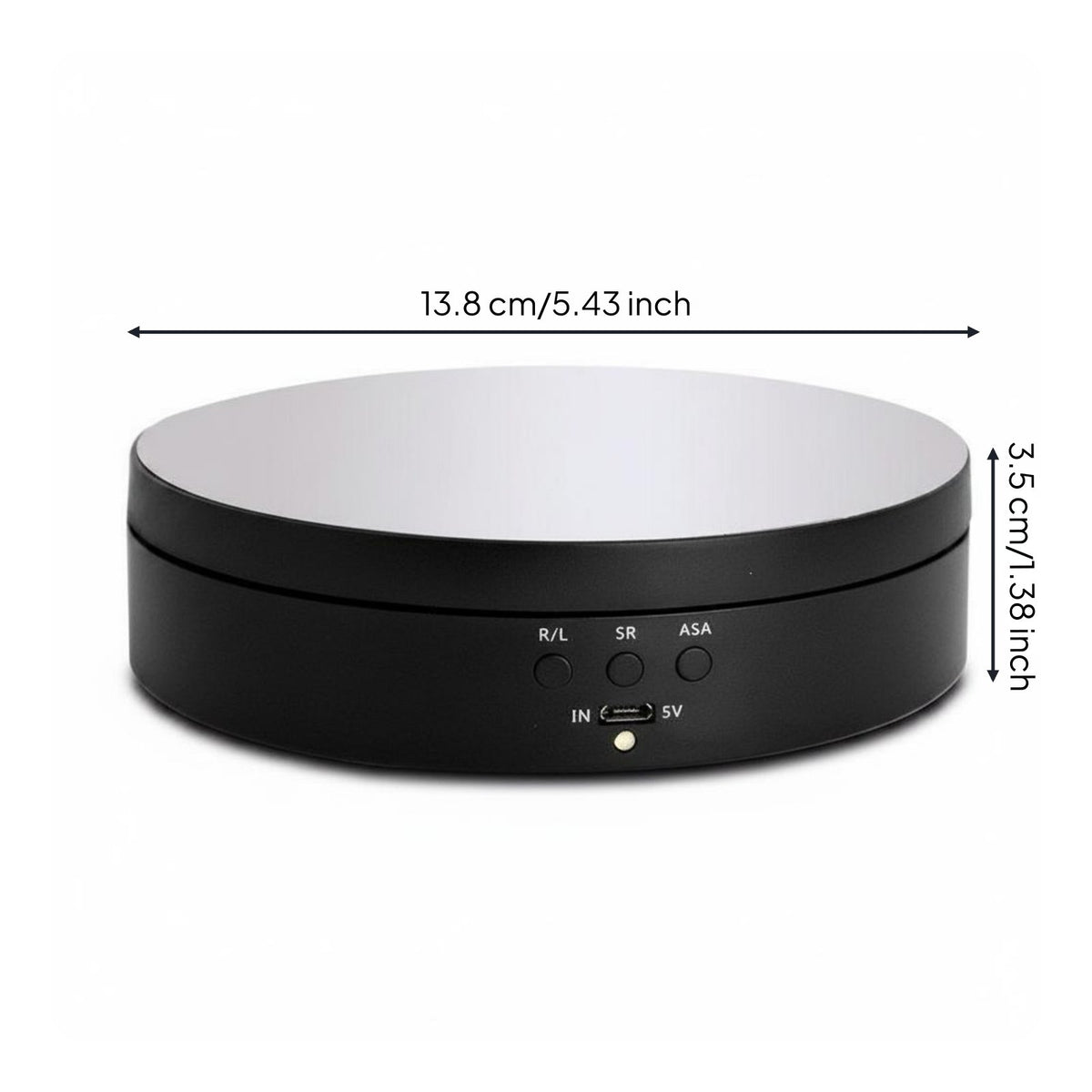 USB Charging Turntable Rechargeable Battery Support for Shop Showcase