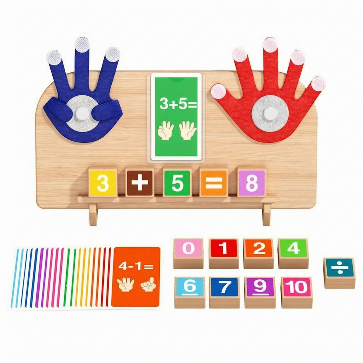 Wooden Math Learning Board Educational Addition Subtraction Board Early STEM
