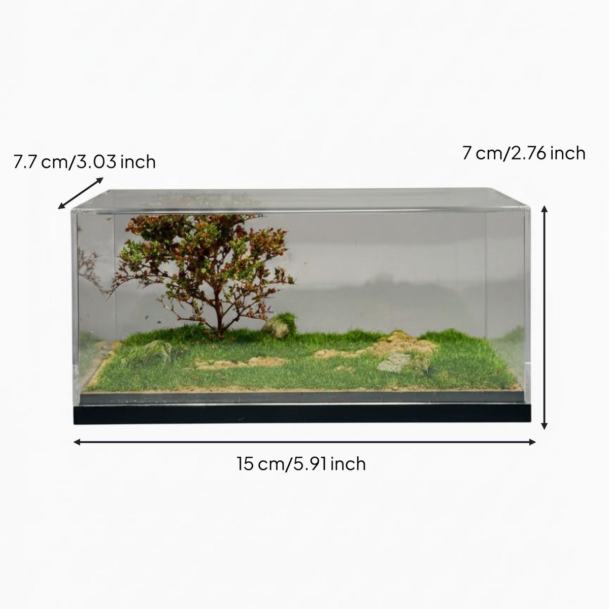 1/64 Scale Model Display Case High Clarity Rugged-Road Scene Display Scene Box