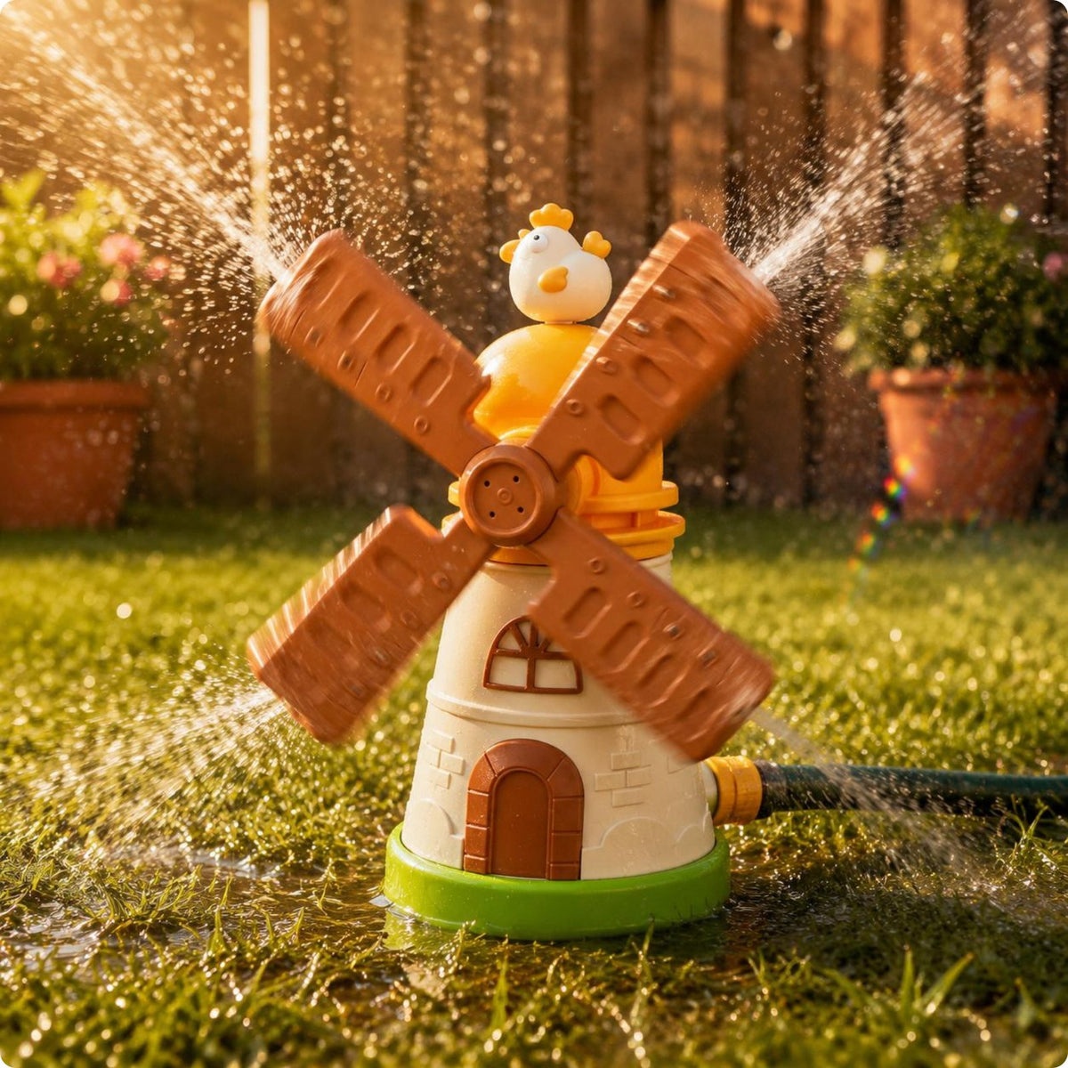 Rotating Sprinkler 360° Spray Water Wheel Sprinkler Toy Safe Material for Beach