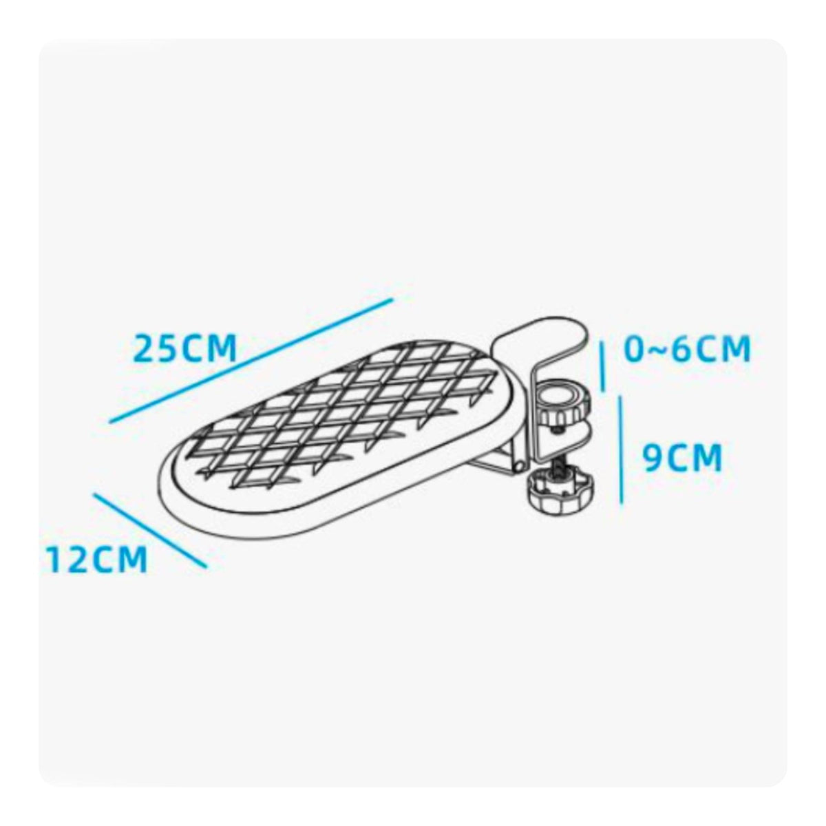 Folding Wrist Support Space Saving Clamp on Arm Rest Sturdy for Office
