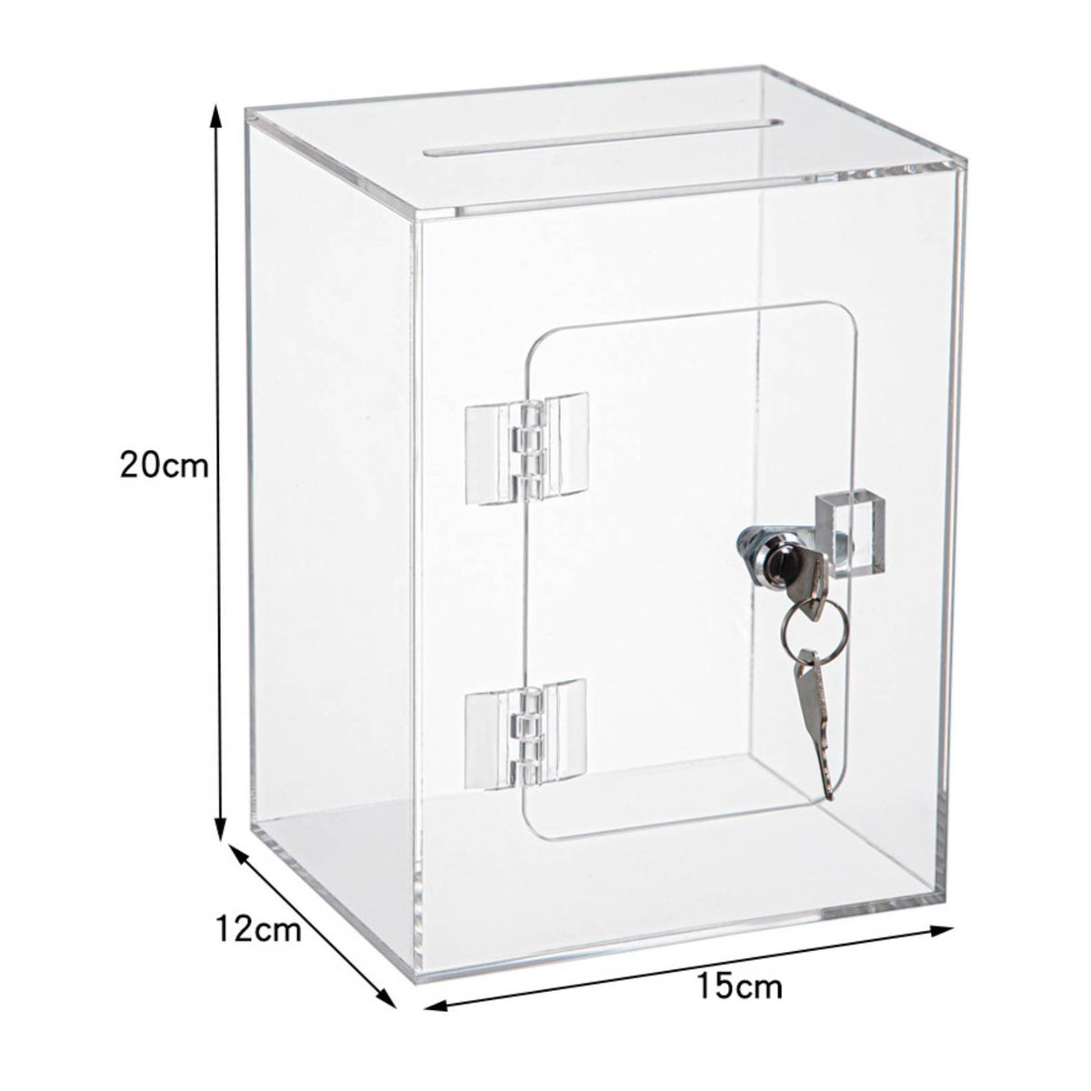 Clear Acrylic Comment Collection Box Dustproof Transparent Voting Square Container Form Office Supply Container for School, Store