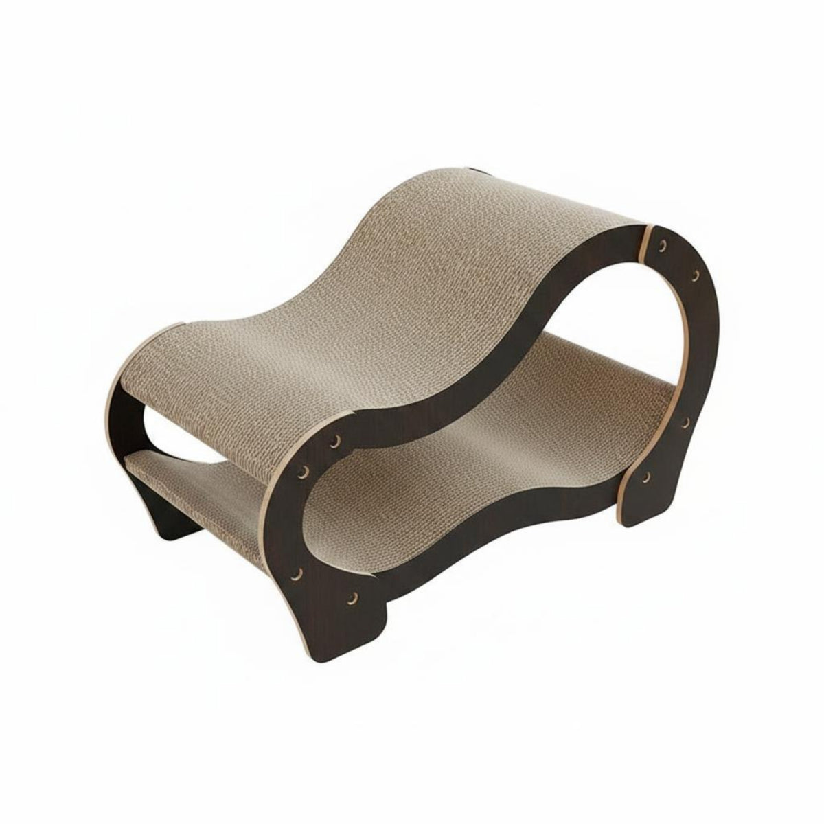 S-Shaped Cat Lounger Textured Pet Accessory