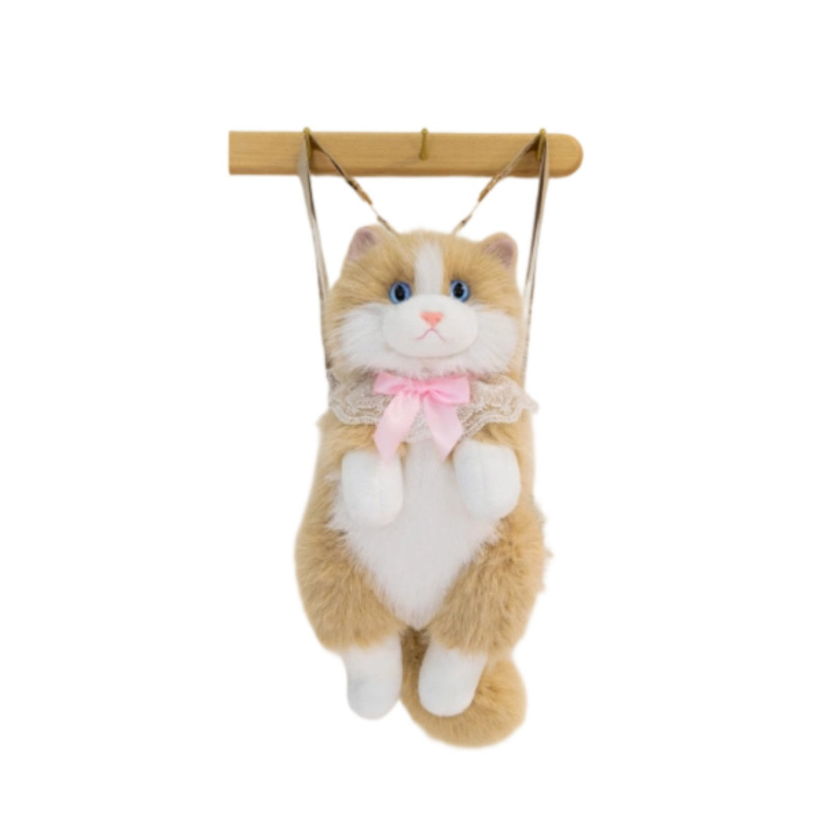 Ragdoll Cat Stuffed Backpack Adjustable Straps Realistic Cat Plushie Bag