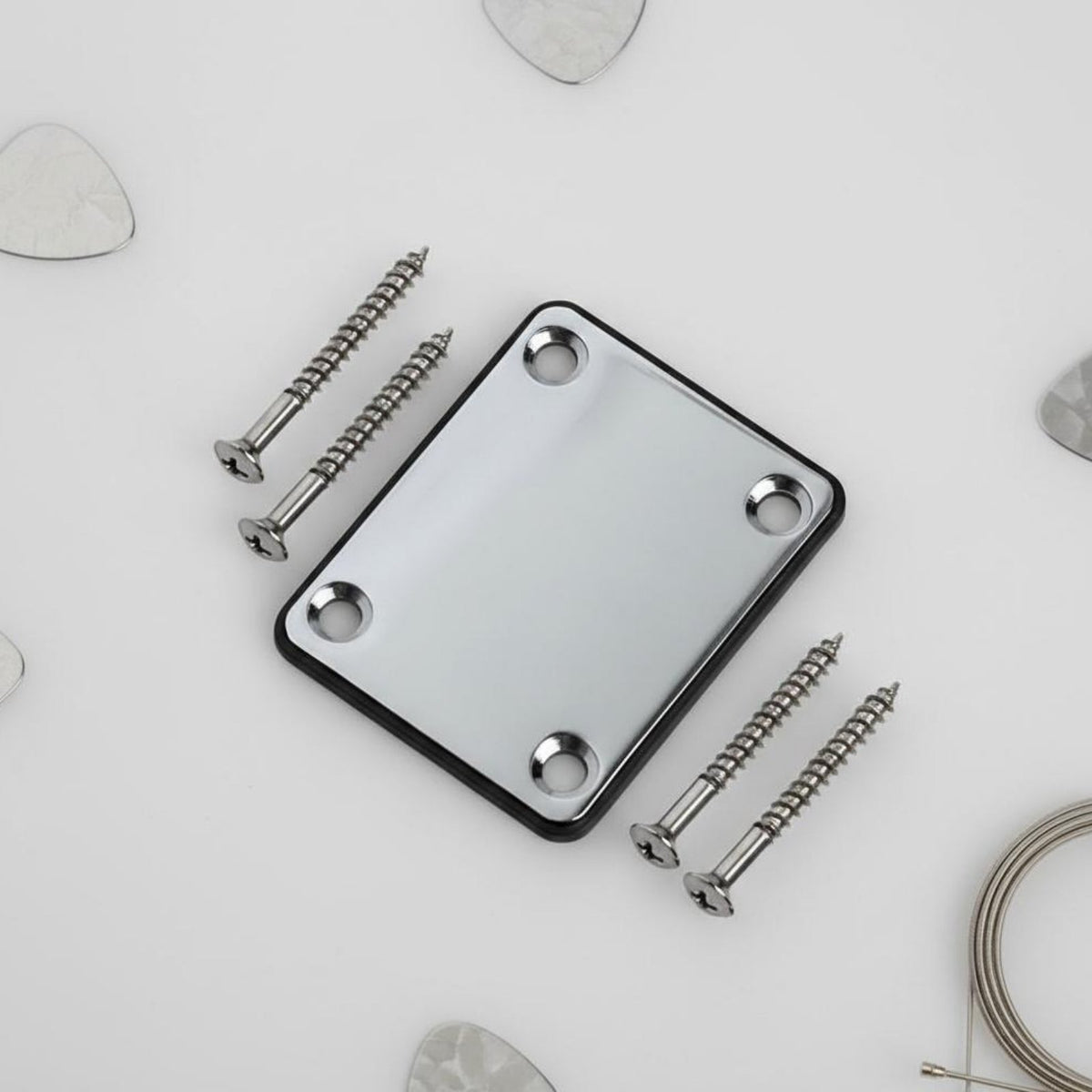 ST Type Guitar Neck Plate Metal Construction for Guitarists
