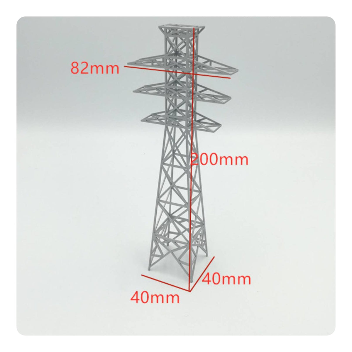 Electric Pylon Model Realistic Design Electricity Pylon Miniature Molded Eyelets