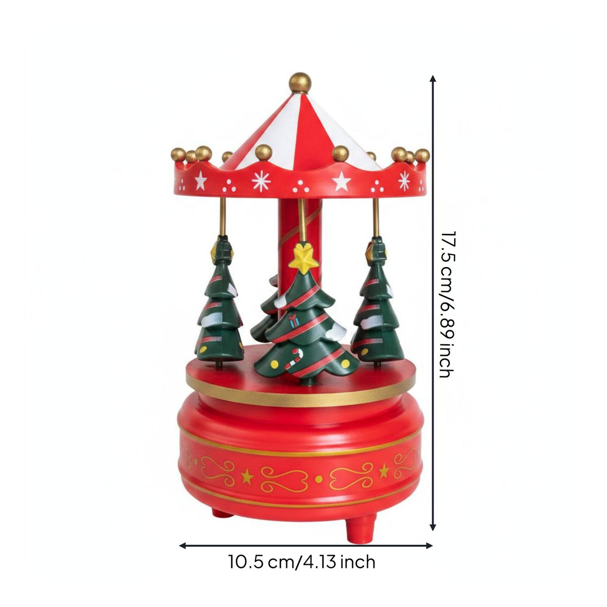 Christmas Tree Rotating Ornament Music Box Tabletop Display Rotating Ornament Music Box Collectible