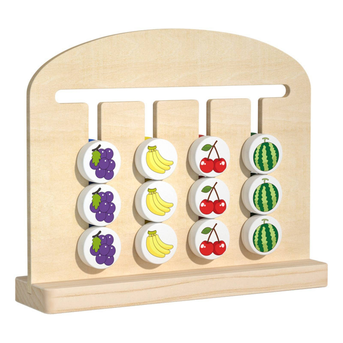 Educational Matching Board Brain Teaser Wooden Reasoning Board Screen Play Matching Card Toy for Children