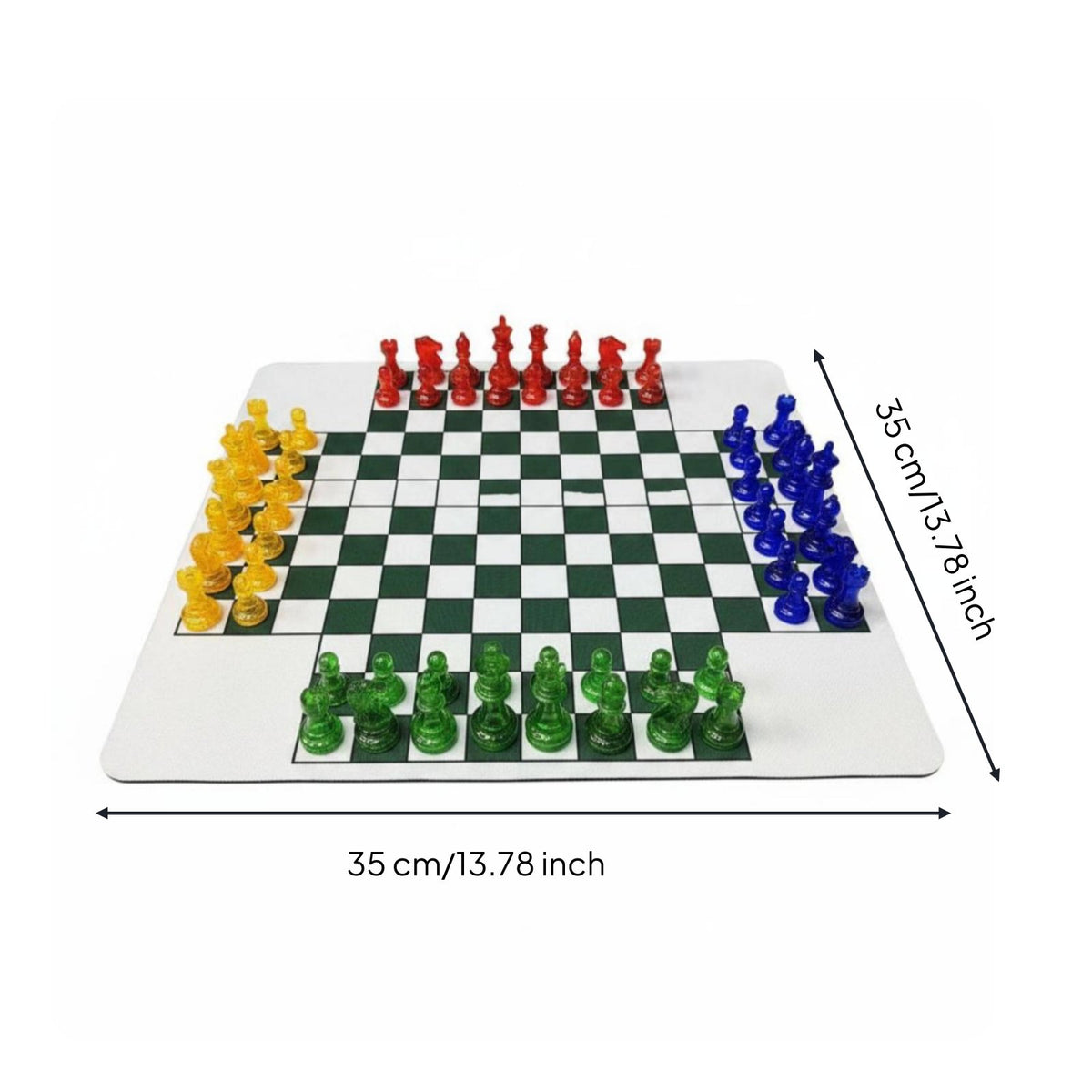 3 or 4 Player Chess Set Easy to Keep 4 Player Chess Set for Tabletop