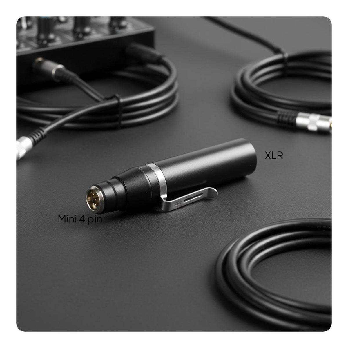 TA4F to XLR Adapter Sturdy Metal Housing 48V Spectral Power Adapter