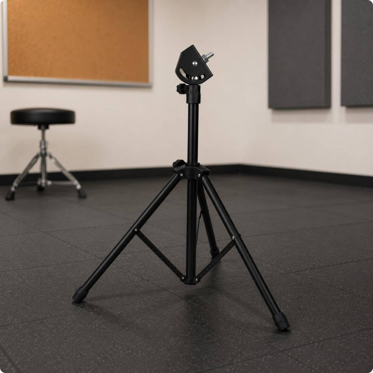 Adjustable Drum Pad Stand Metal Bracket Folding Tripod Drum Stand Rubber Feet
