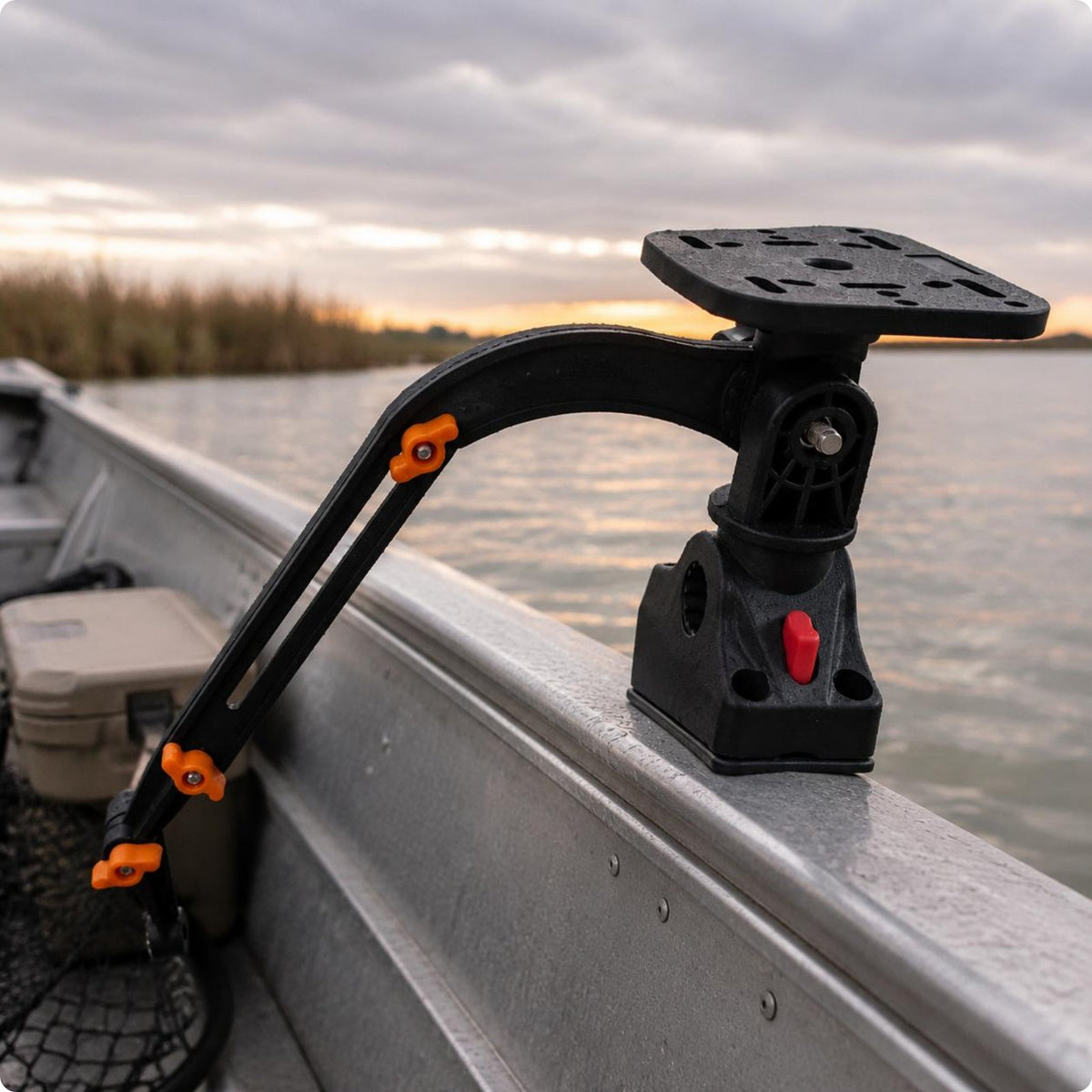 360 Degree Depth Sounder Mount Stable Transducer Bracket Long-Lasting Build