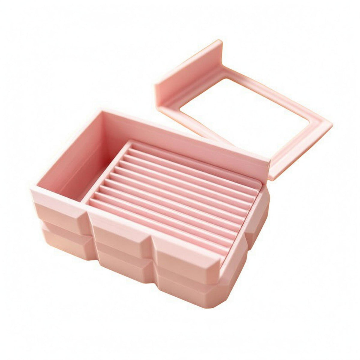 Plastic Storage Box Removable Cover Rectangular Storage Box Pastel Finish