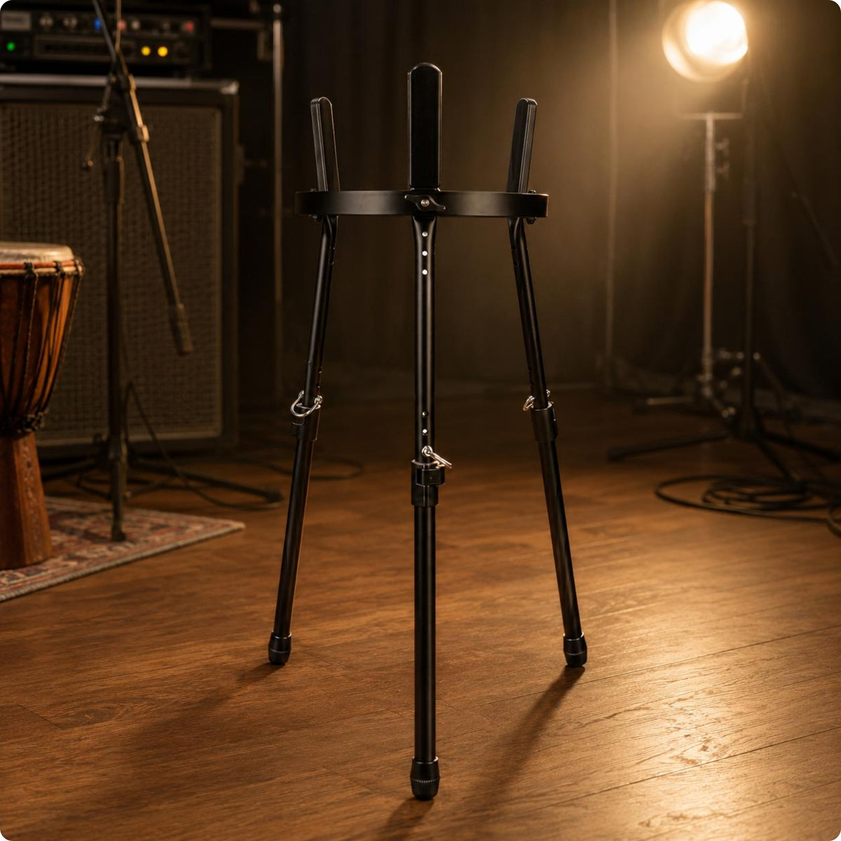 Hand Drum Stand Foldable Adjustable Drum Stand Rubber Feet Instrument Support