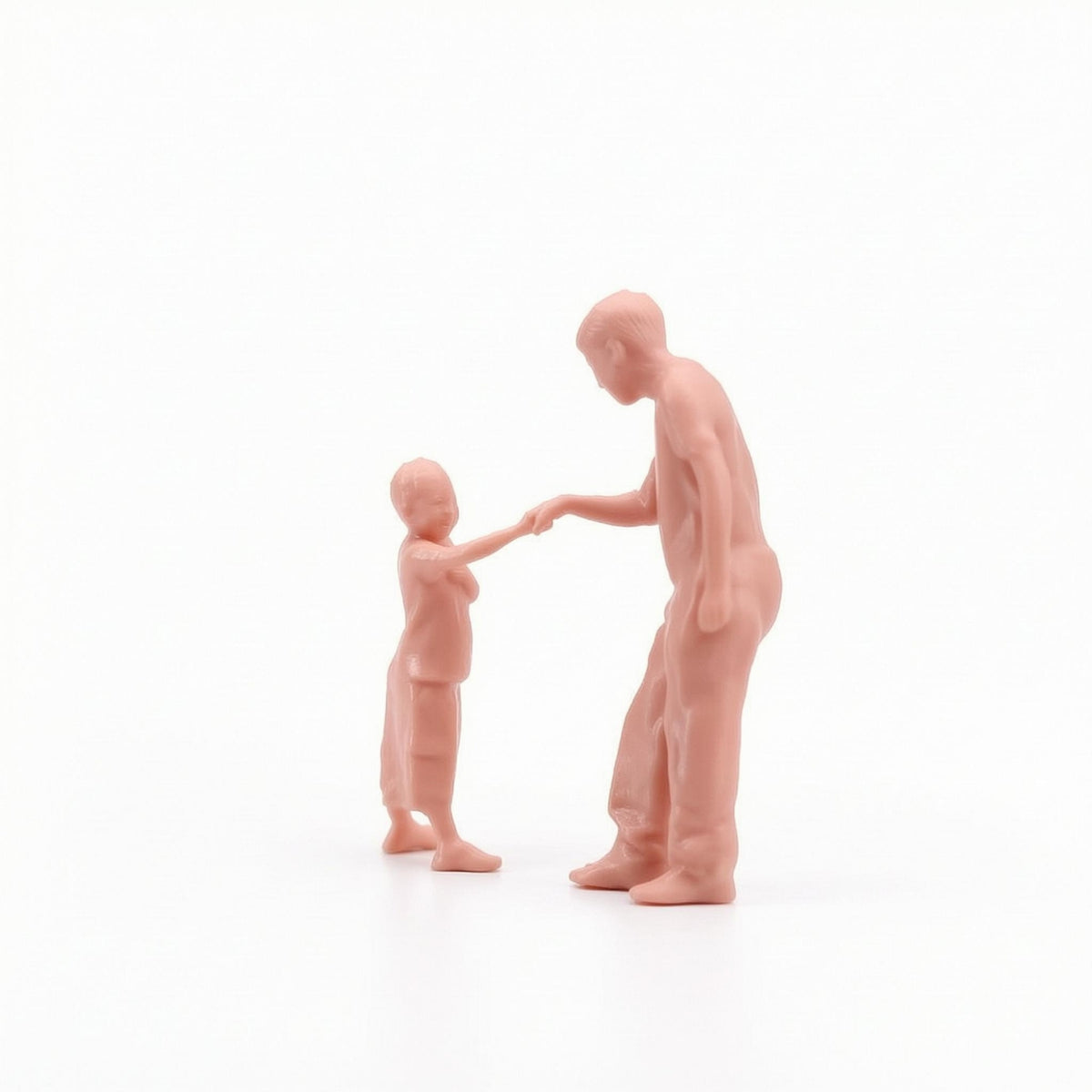 Father and Son Figurines Simplified Details Handshake Figurines Ready to Use