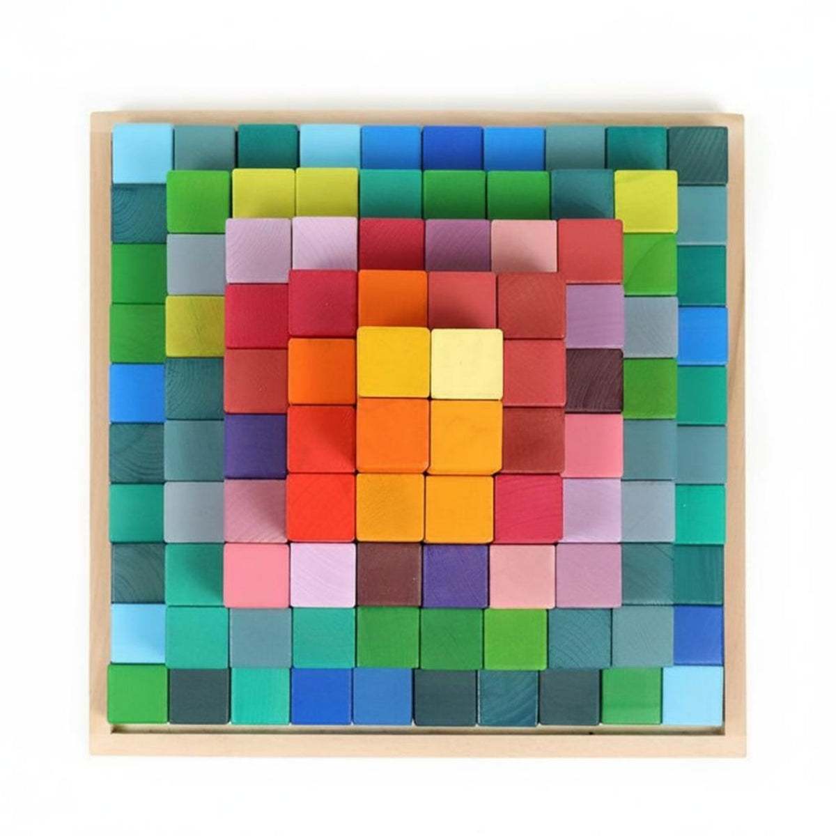 Educational Block Set Educational Rainbow Stacking Blocks Safe Wooden Design
