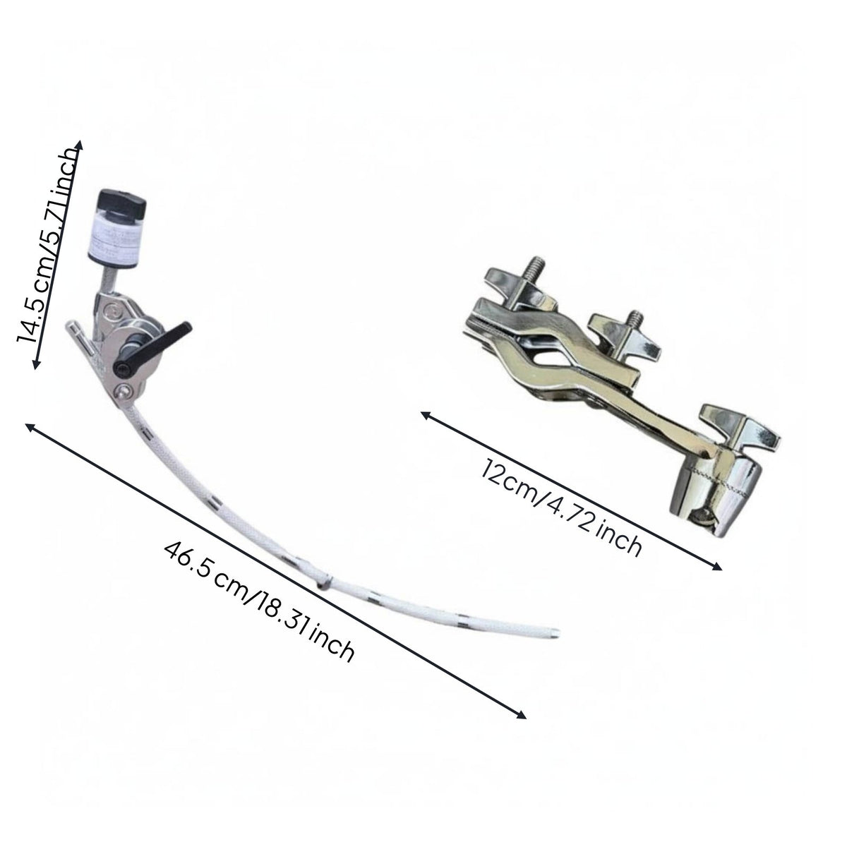 Drum Rack Extension Arm Adjustable Cymbal Holder Clamp Attachment for Drummers