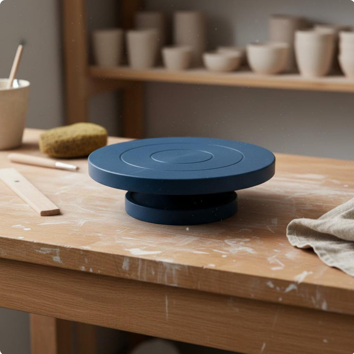 Pottery Turntable Heavy-Duty Clay Sculpting Turntable Stable Base for Art Studio