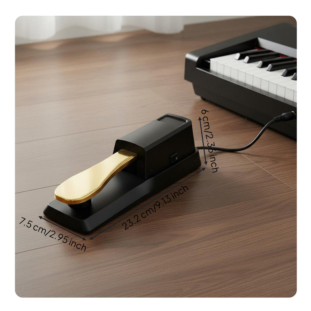 Digital Piano Sustain Pedal Polarity Switch Sustain Pedal for Studio Recording