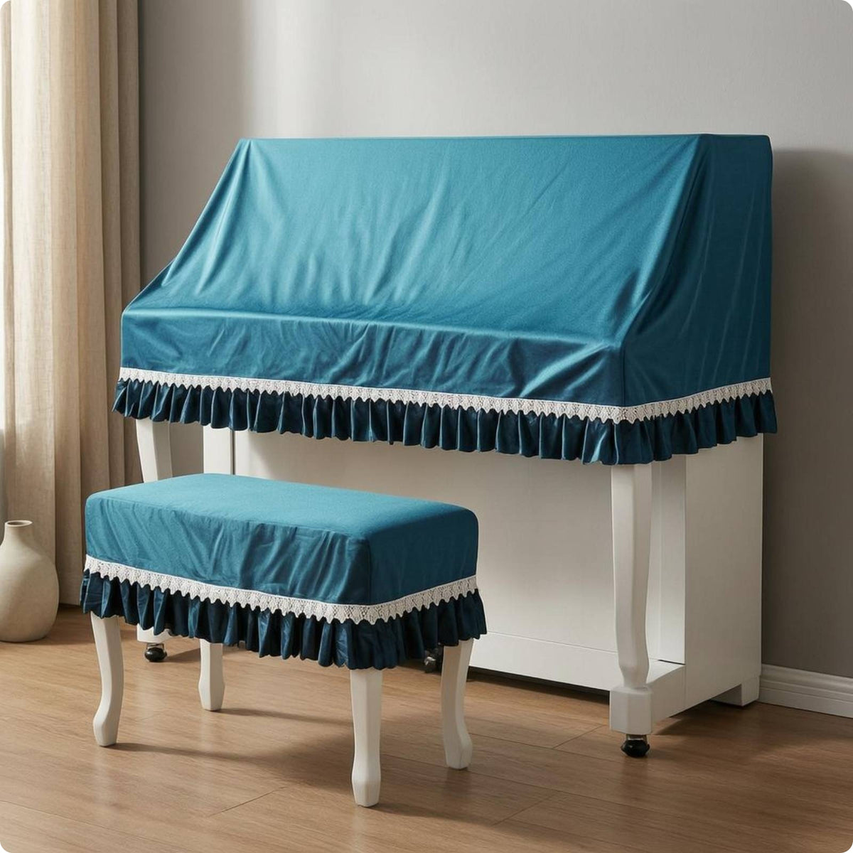 Piano Dust Cover Navy Electric Piano Cover Easy to Clean Music Accessory