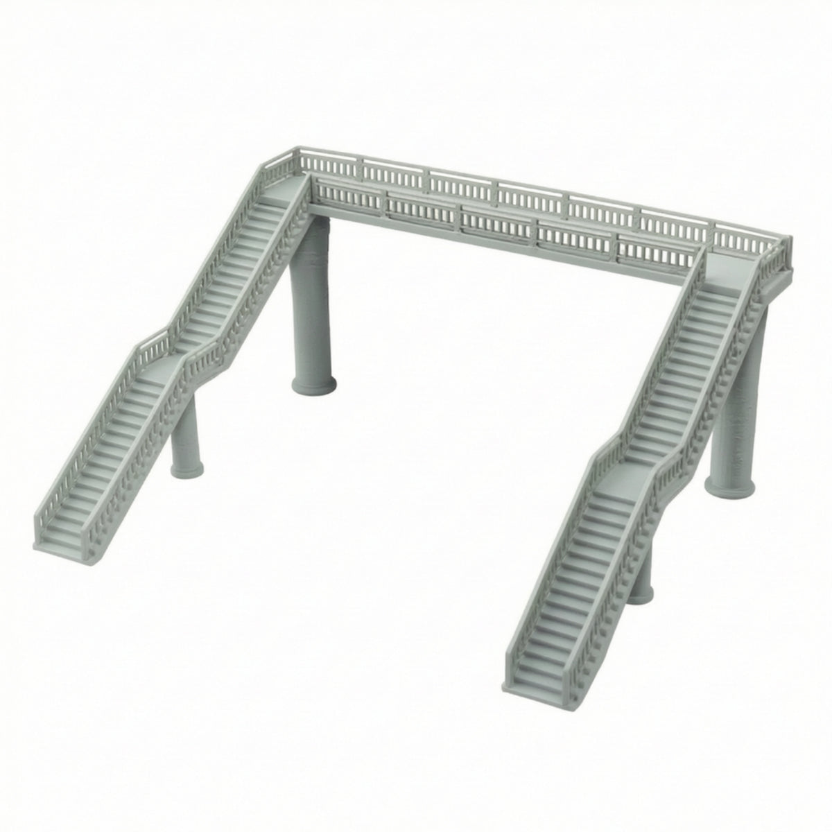 Pedestrian Overpass Assembled Model Overpass with Stairways for Hobbyists