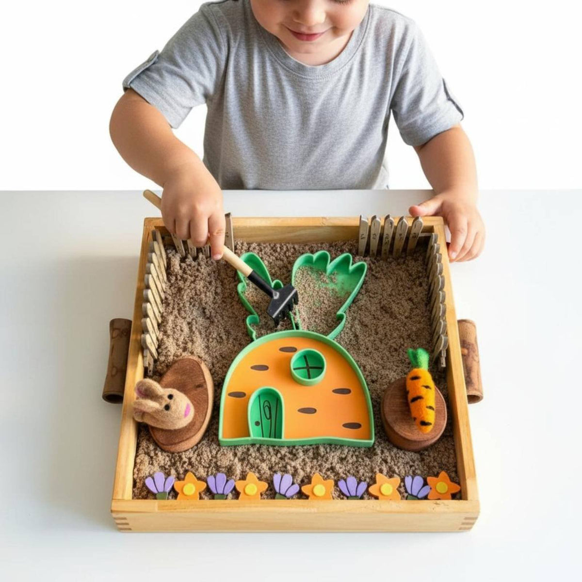 Carrot House Sand Toy Set 3D Printed Play Mold Set for Children, Toddlers