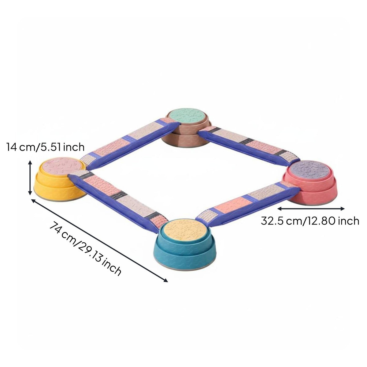 Balance Bridge Set Indoor Outdoor Use Sensory Training Board Sturdy Kids Toy for Classroom
