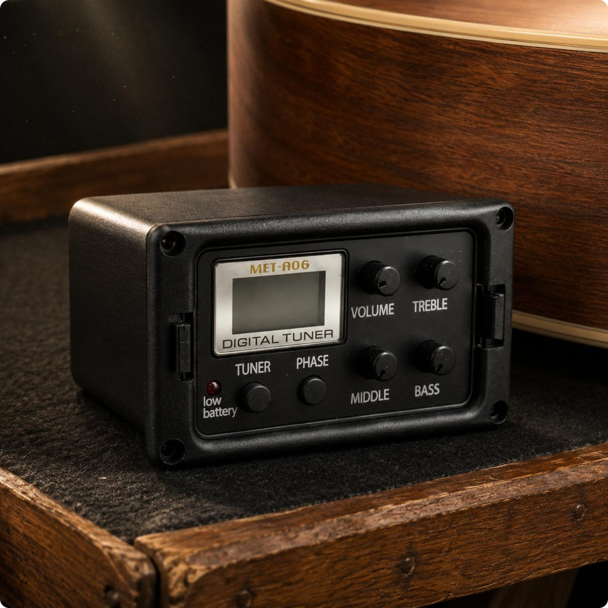 Pickup Preamp Control Single-Unit Low Battery Indicator Music Accessory Compact