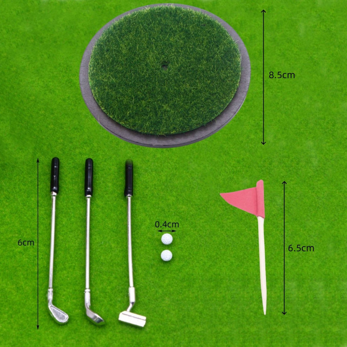 Miniature Golf Equipment Model Desktop Decoration Dollhouse Golf Course for Diorama