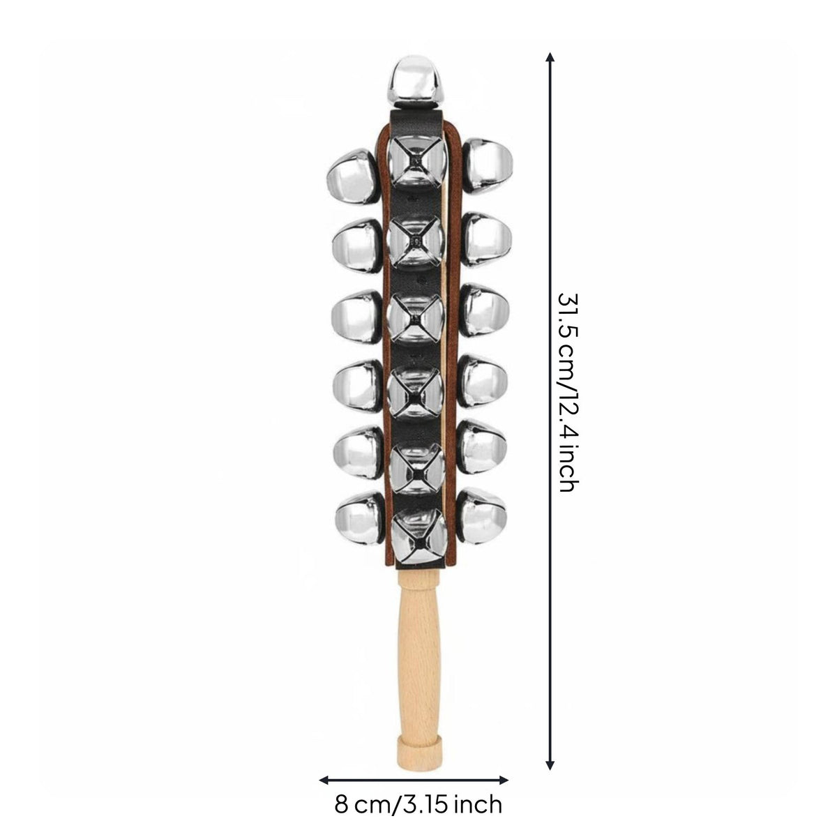 25 Early Learning Educational Wooden Bell Shaker Clear Sound Chime Shaker for Kids, Music Class, Preschool, Home Education