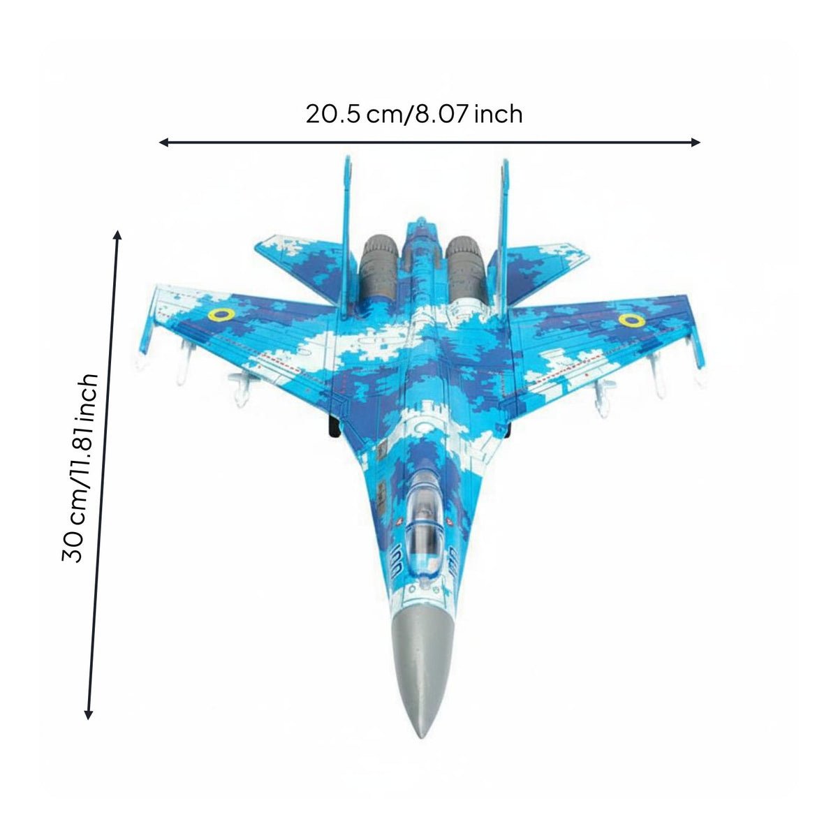 Su-27 Model Quick Build Scale Jet Model Easy to Assemble for Collection
