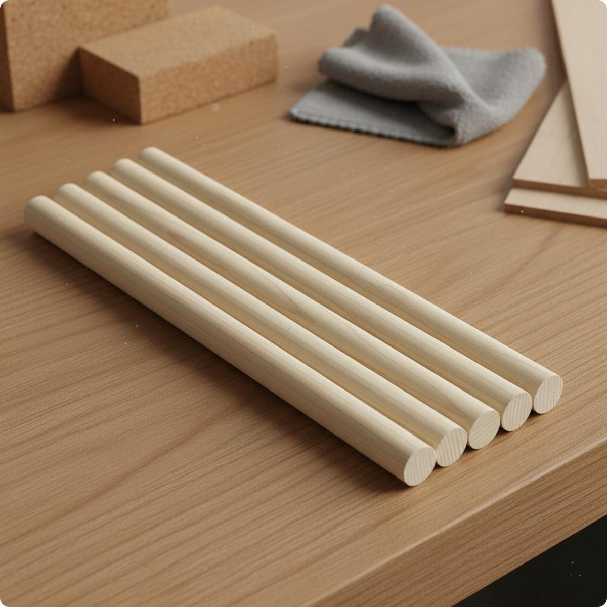 5 Pieces Double Bass Sound Post Spruce Wood Upright Bass Soundpost for Musicians