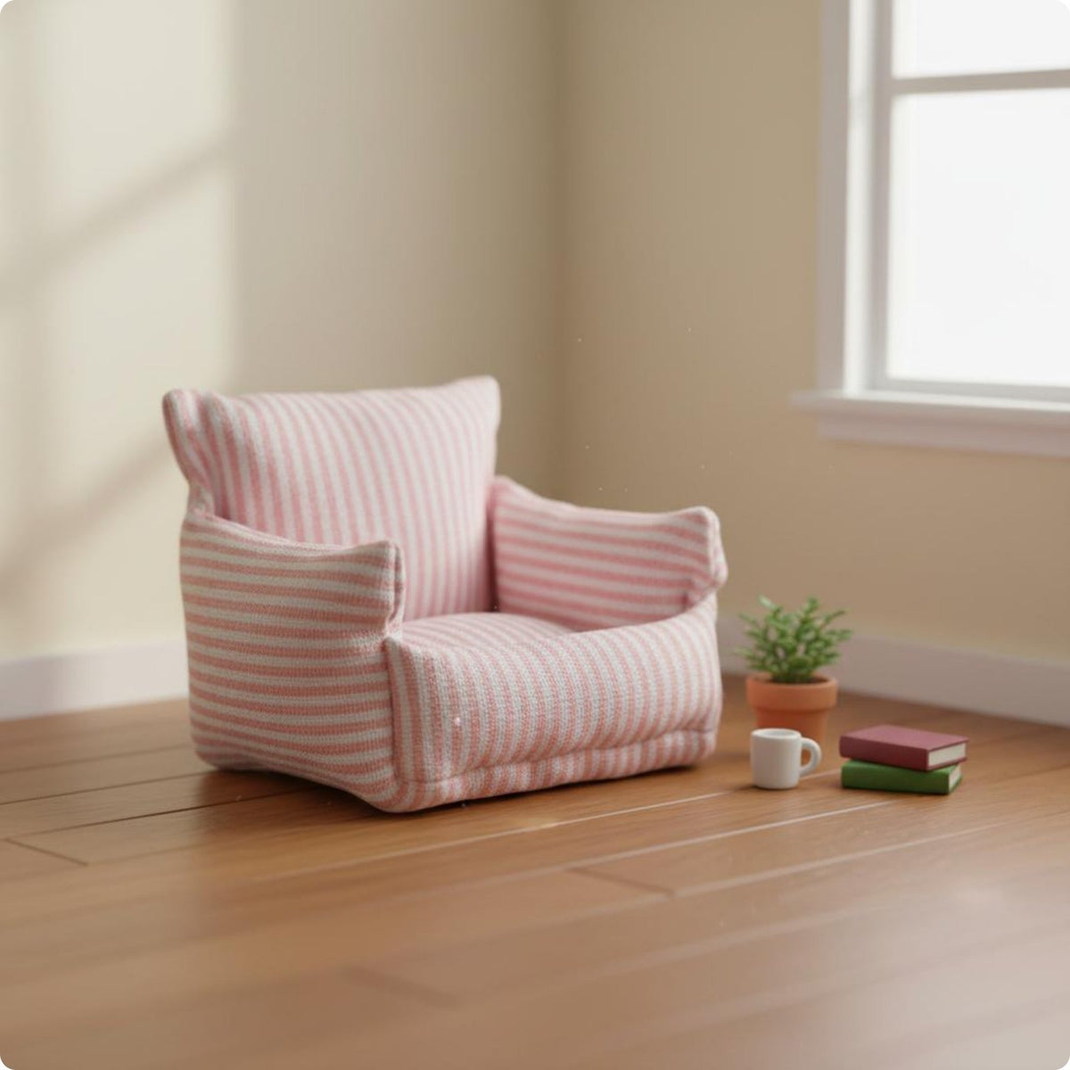 BJD Sofa Handmade Dollhouse Single Sofa Soft Cushion