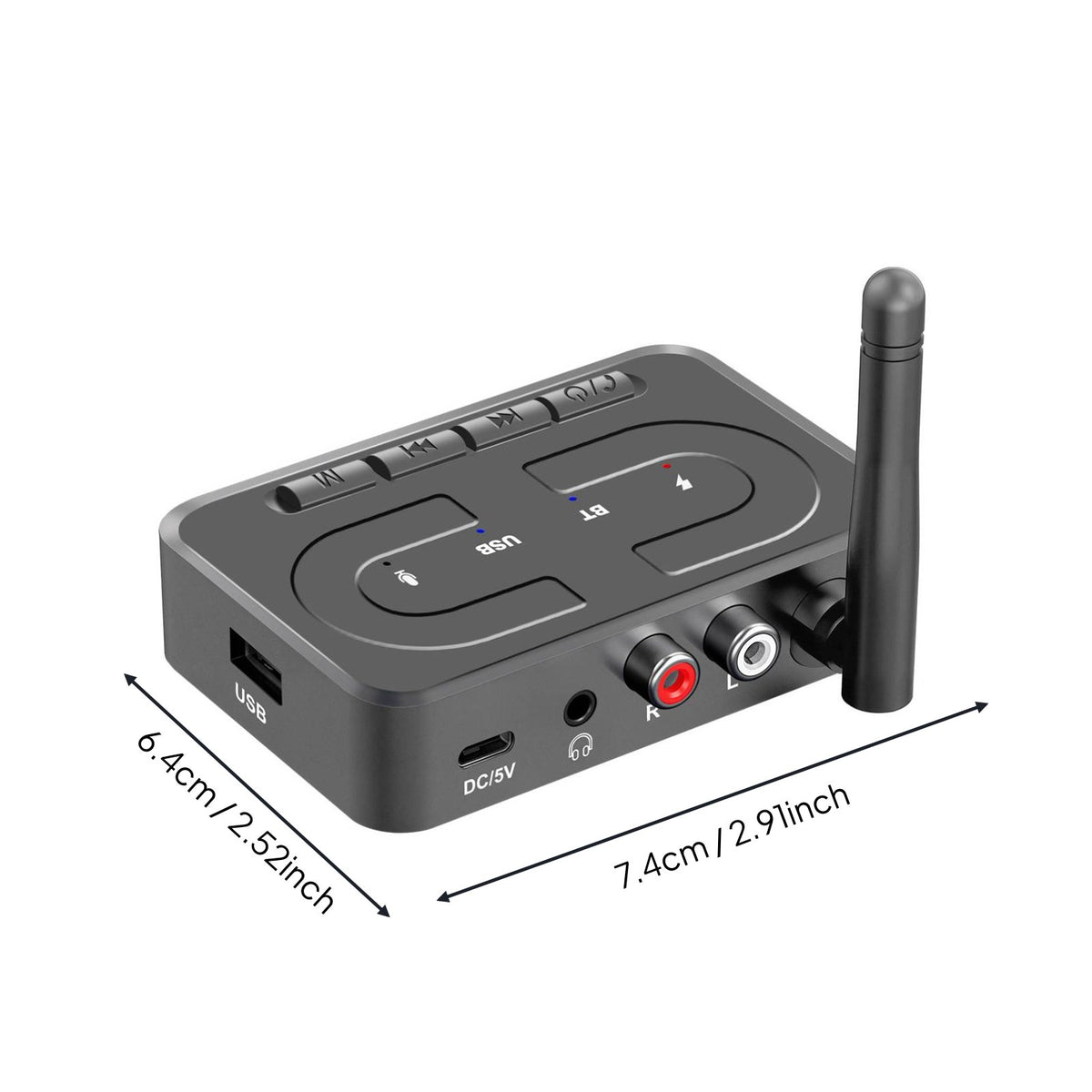 Car Stereo Bluetooth Receiver Plug and Play Bluetooth Audio Receiver Easy to Use
