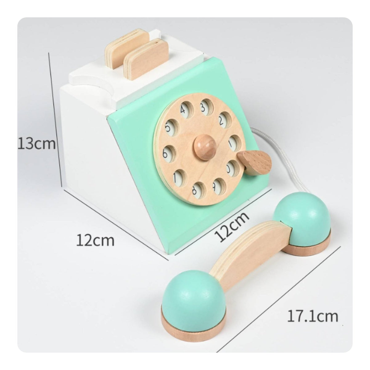 Wooden Toy Telephone Educational Children's Rotary Phone Toy and Reliable Plaything for Kids