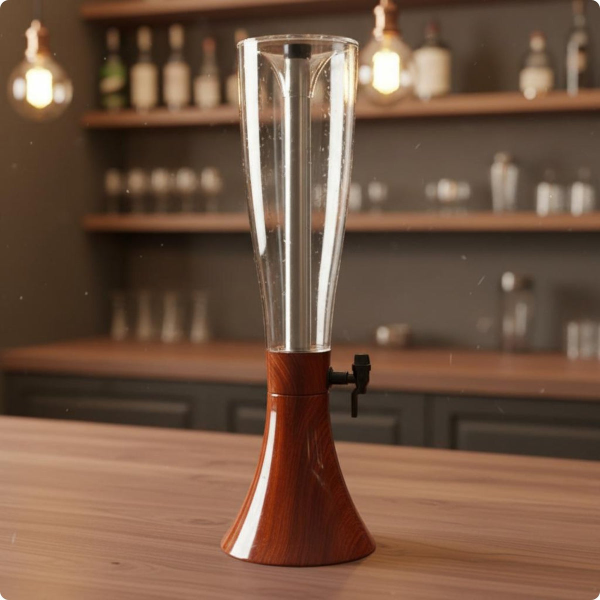 Beer Column Dispenser Transparent Body Drink Tap Column Large Capacity