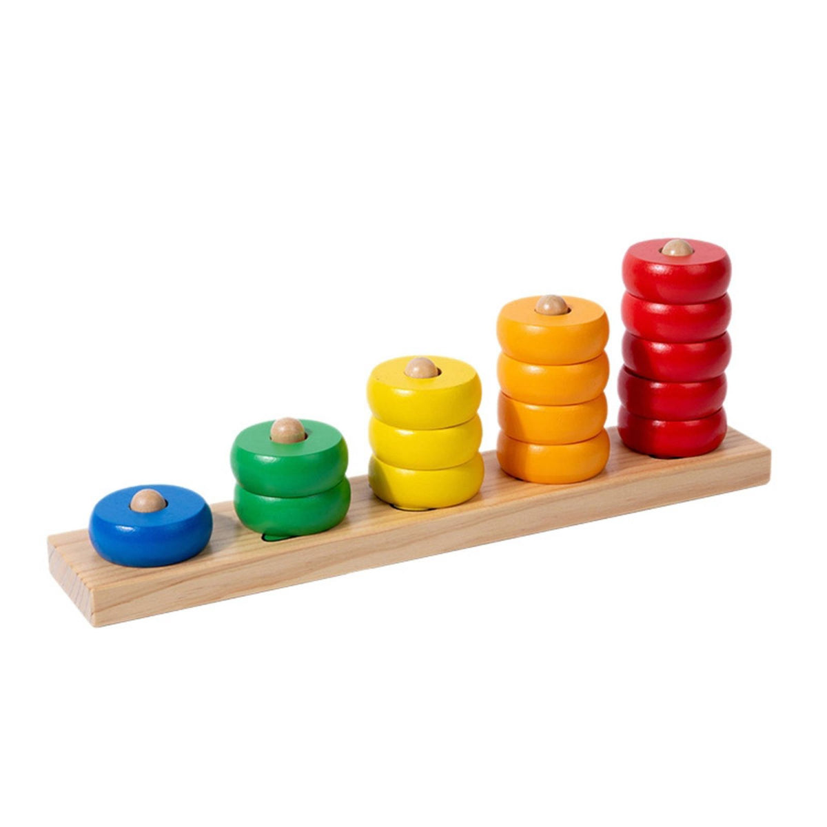 Educational Math Toy Educational Math Learning Board Develops Fine Motor Skills Wooden Number Counting Stacker for Classroom