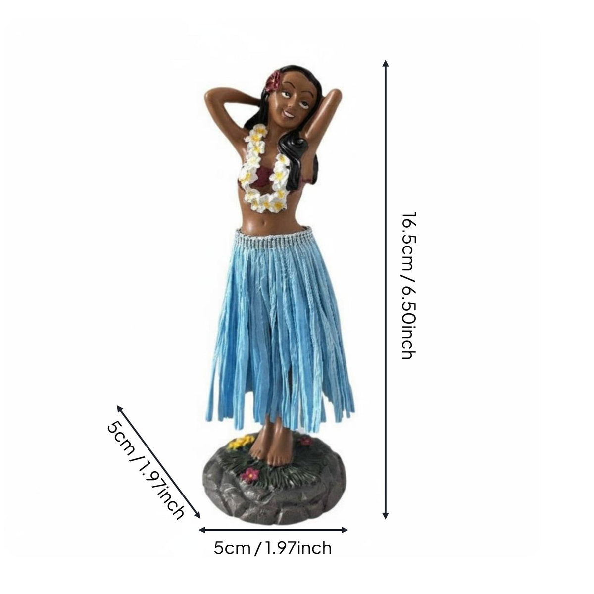 Grass Skirt Doll Dashboard Doll Tropical Atmosphere Decorative Object for Office