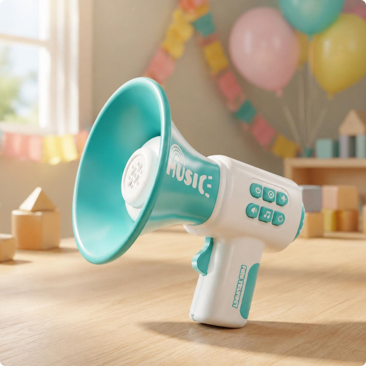 Recording Megaphone Toy Siren Sound Voice Amplifier Toy Lightweight for Children