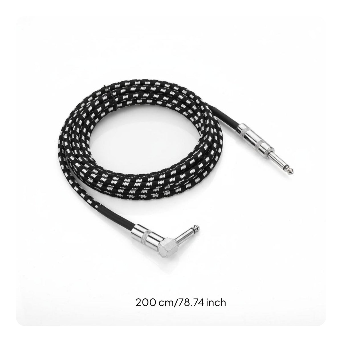 Right Angle Guitar Cable Deoxidized-Unrestricted-Unrestricted Copper Straight To