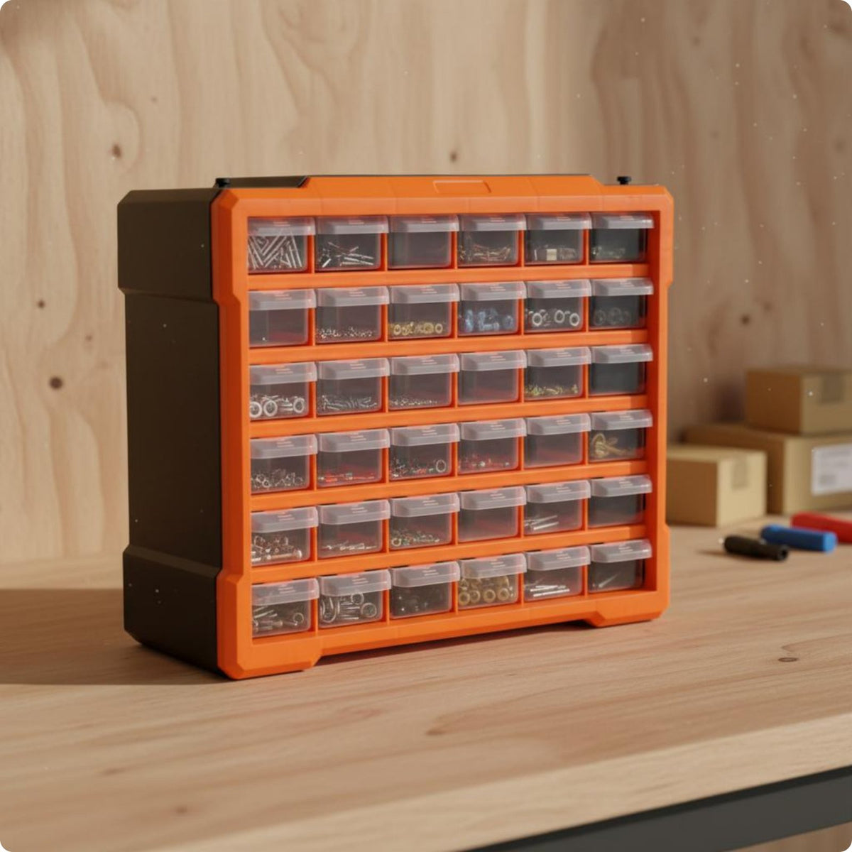 Small Parts Organizer Cabinet Multi Compartment Small Parts Organizer