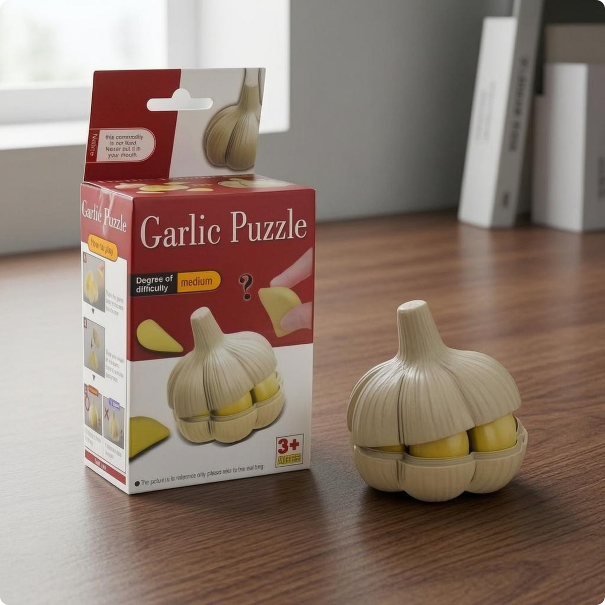 3D Garlic Brainteaser Finger Manual Skill Garlic Brainteaser Toy Memory Training