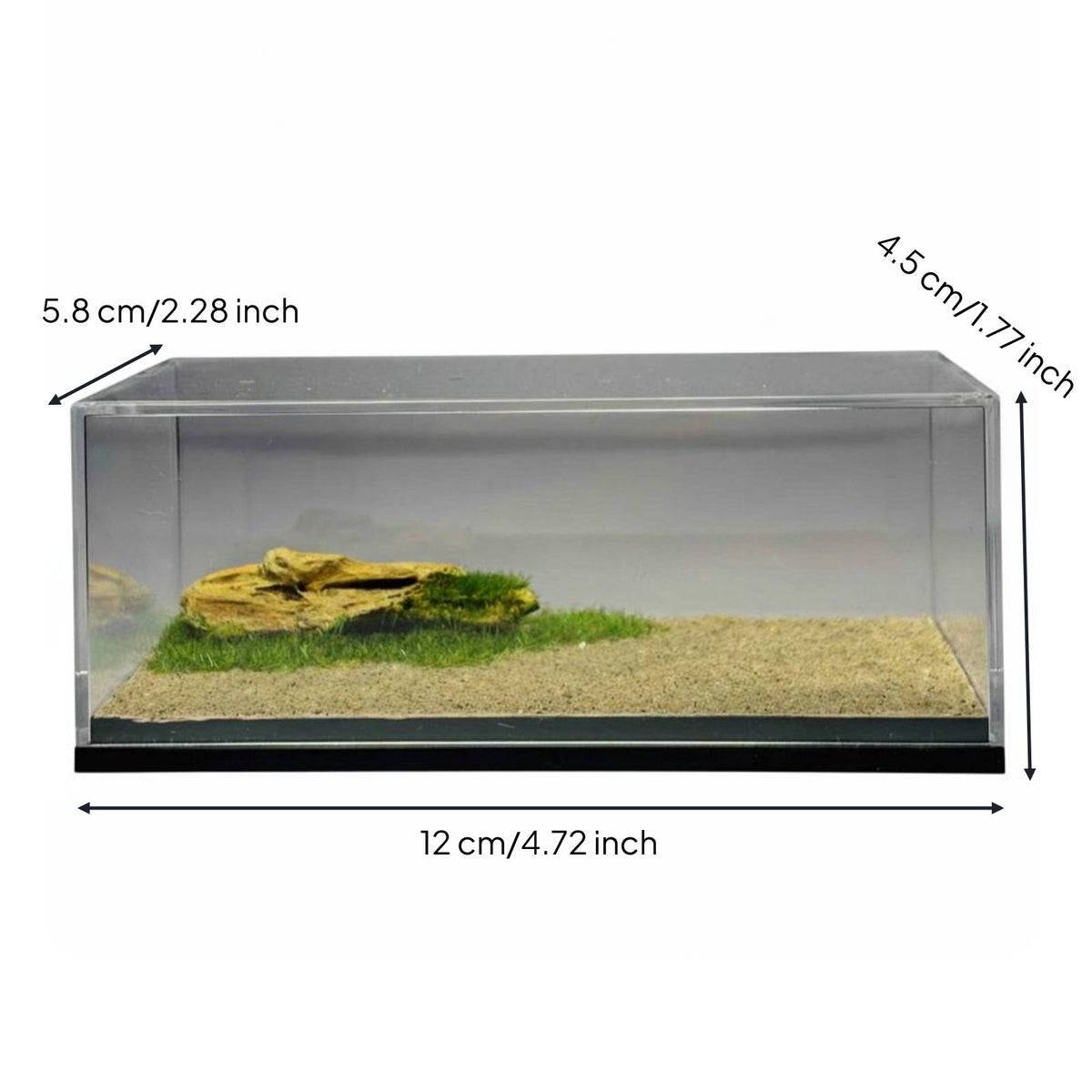 1/64 Scale Display Case High Clearness Desert Diorama Box Dustproof Sand Scene Model Vehicle Display for Hobbyists