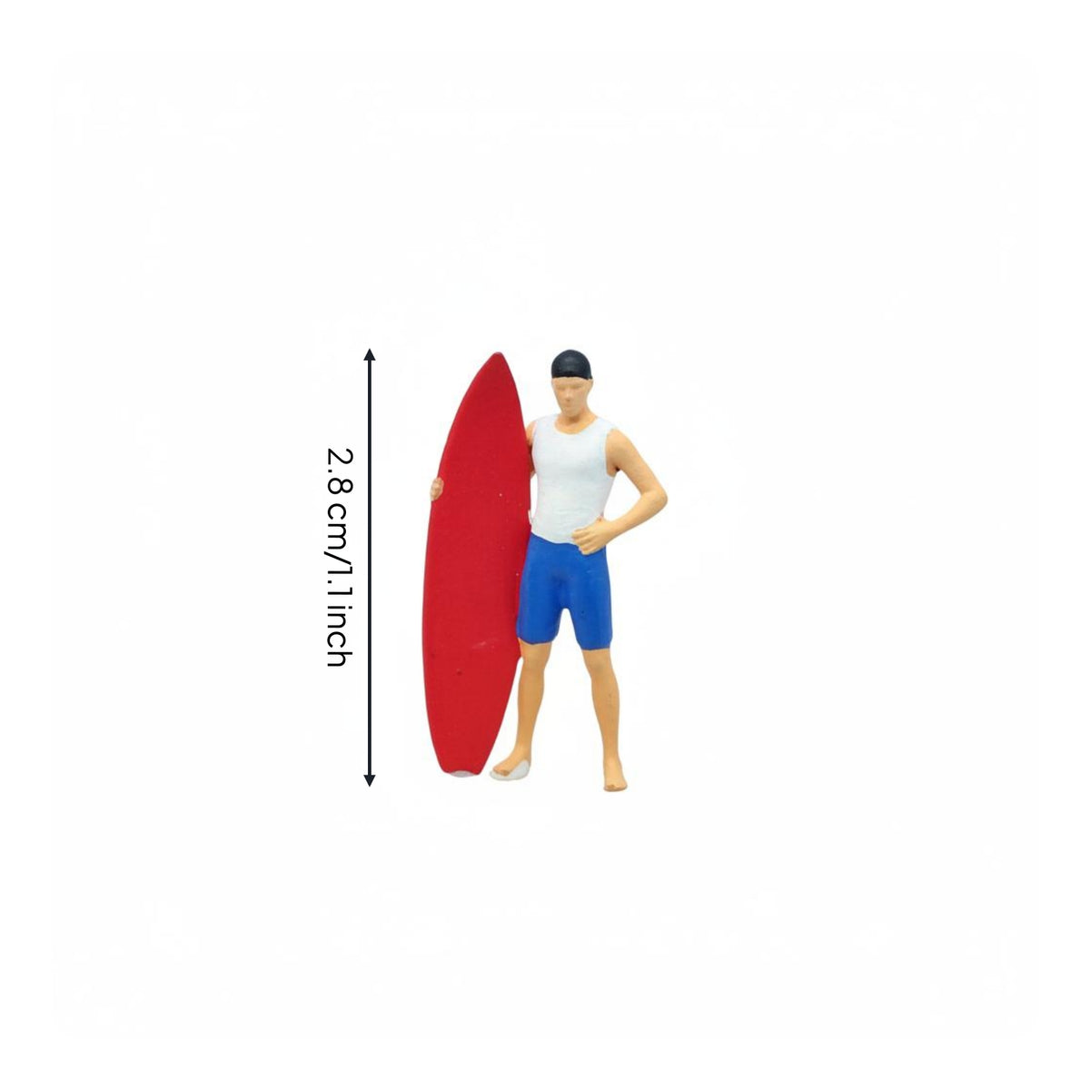 1:64 Surfing Figure Miniature Scene Surfer Figurine Fine Workmanship