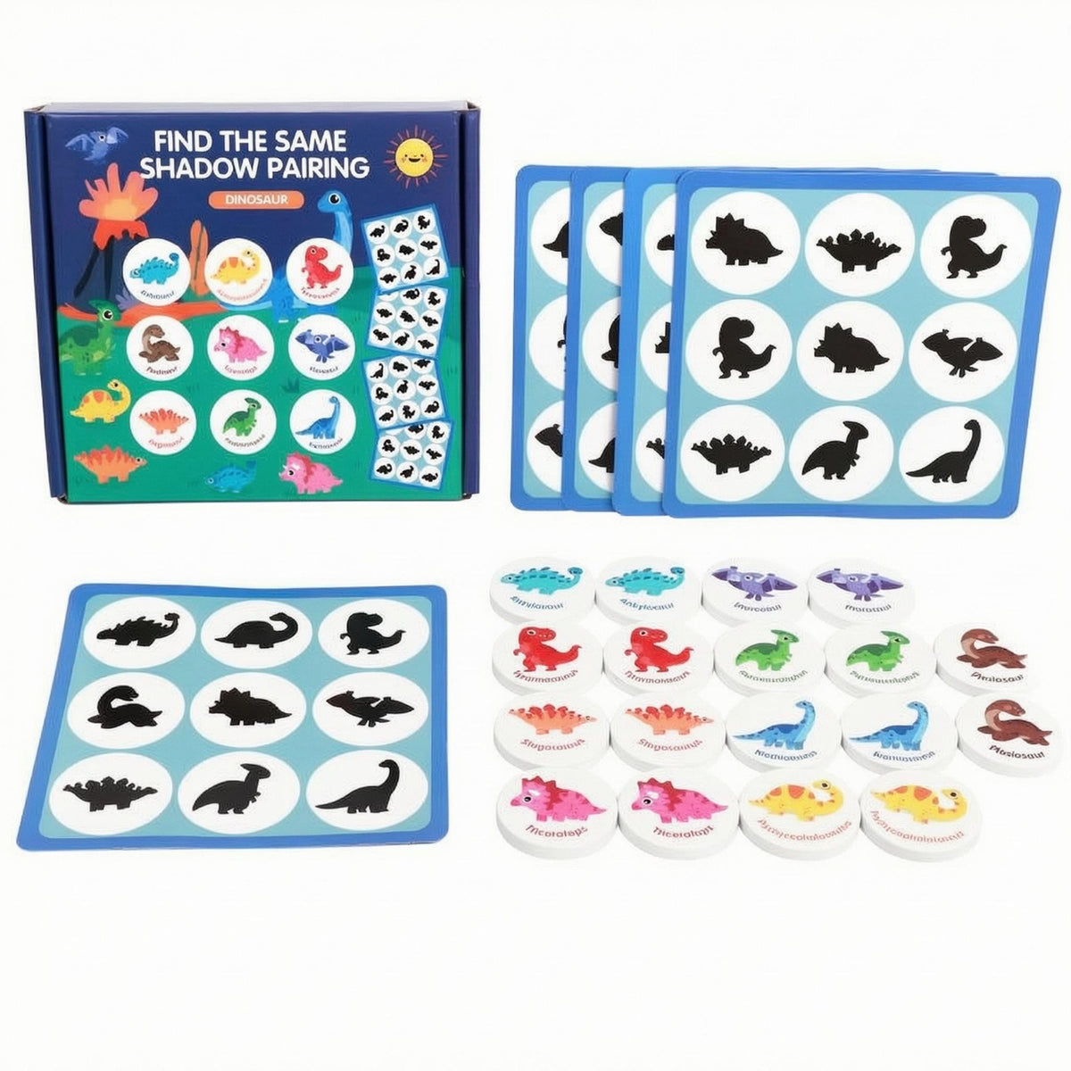 Creature Shadow Matching Game Cardboard Shadow Matching Cards Colorful