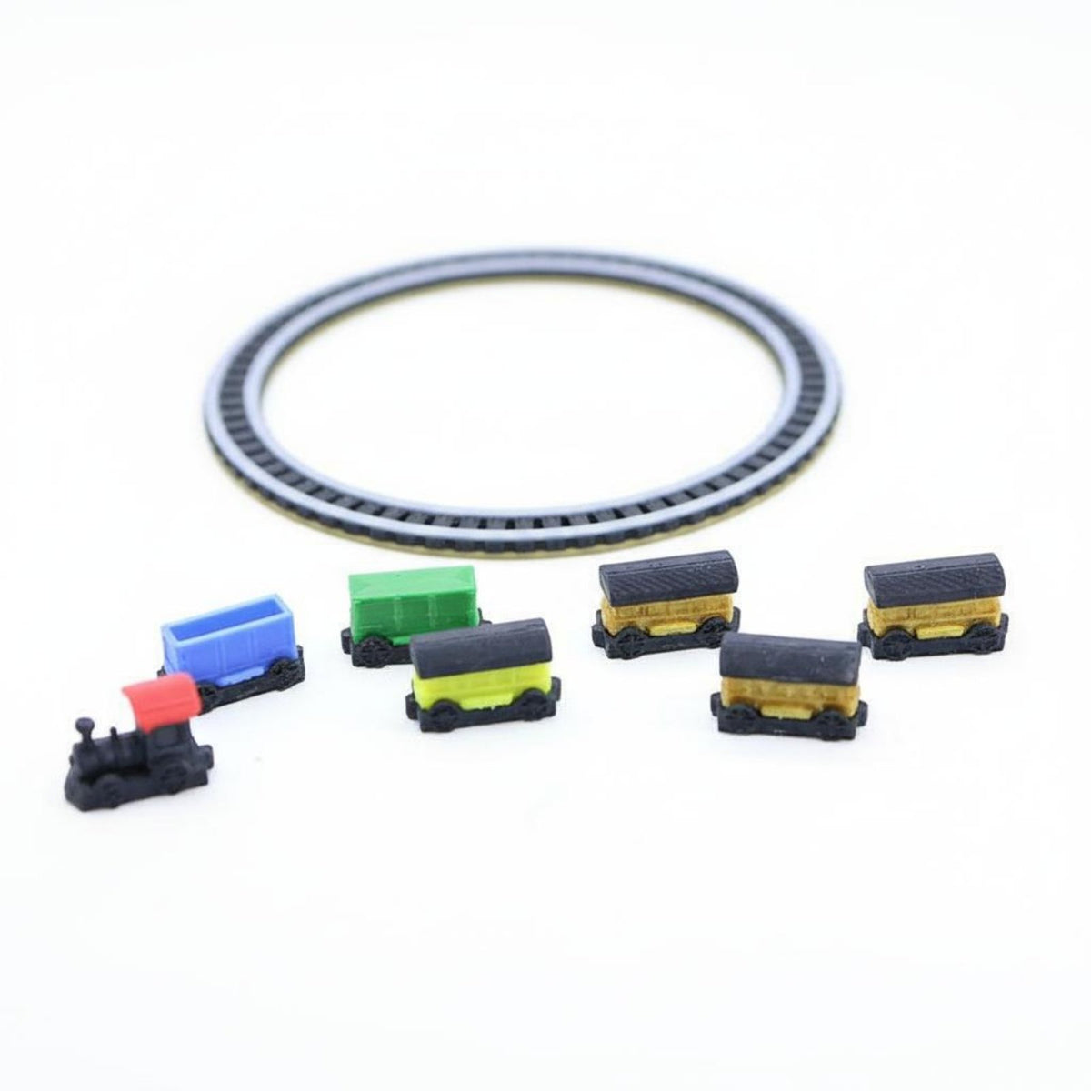 Dollhouse Train Set Educational Miniature Train Track Model Lightweight