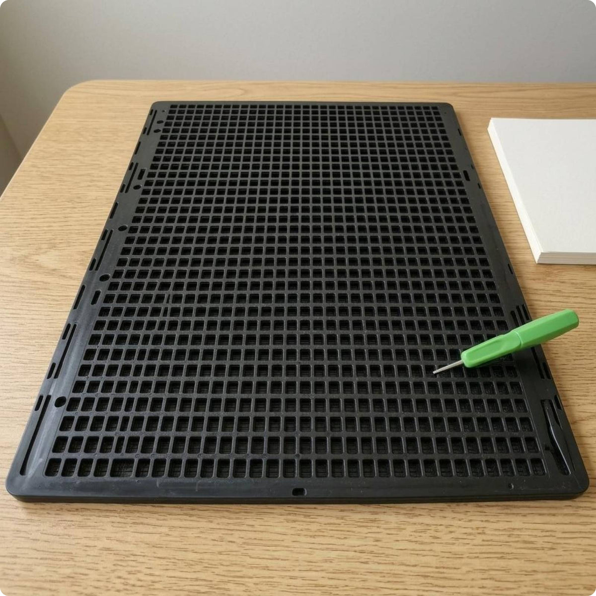 Braille Writing Board Black Office Supply Rectangular