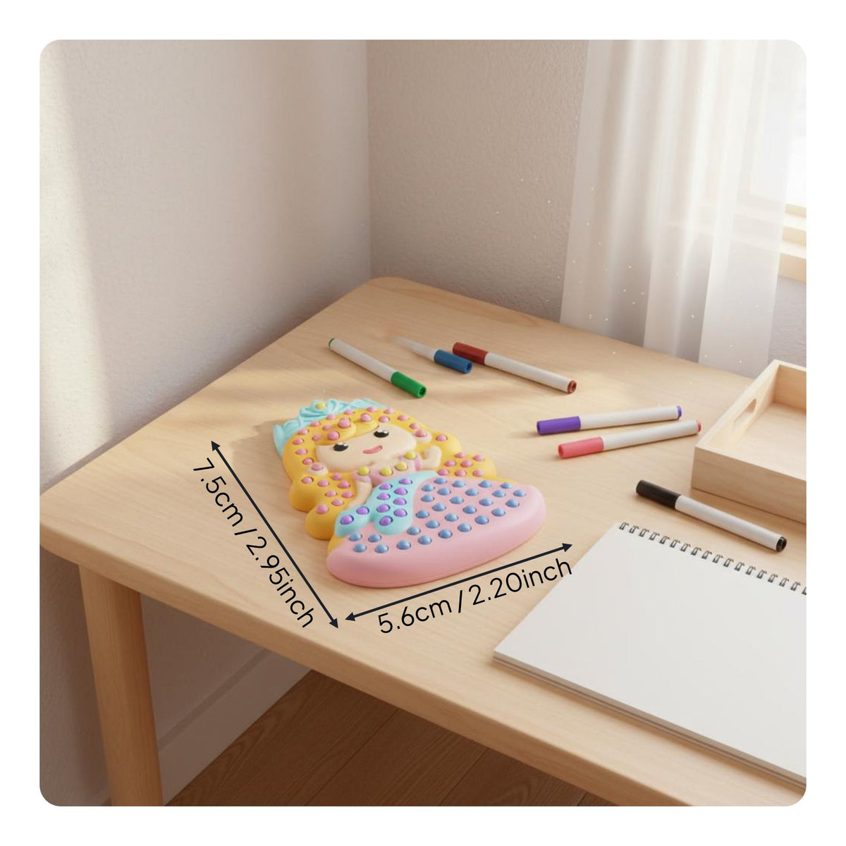 Dot Bead Art Kit No Glue Needed Bead Dotting Pen Toy Hands-On Activity for Girls